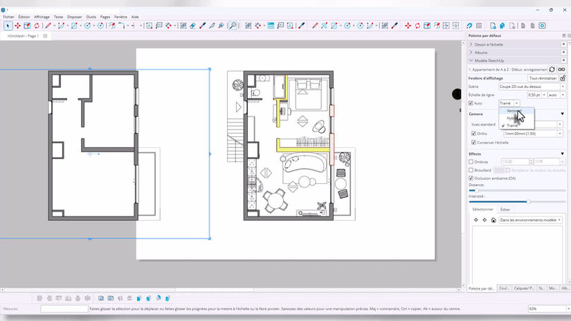 23. Vectoriser le plan pour appliquer rapidement un type de hachure